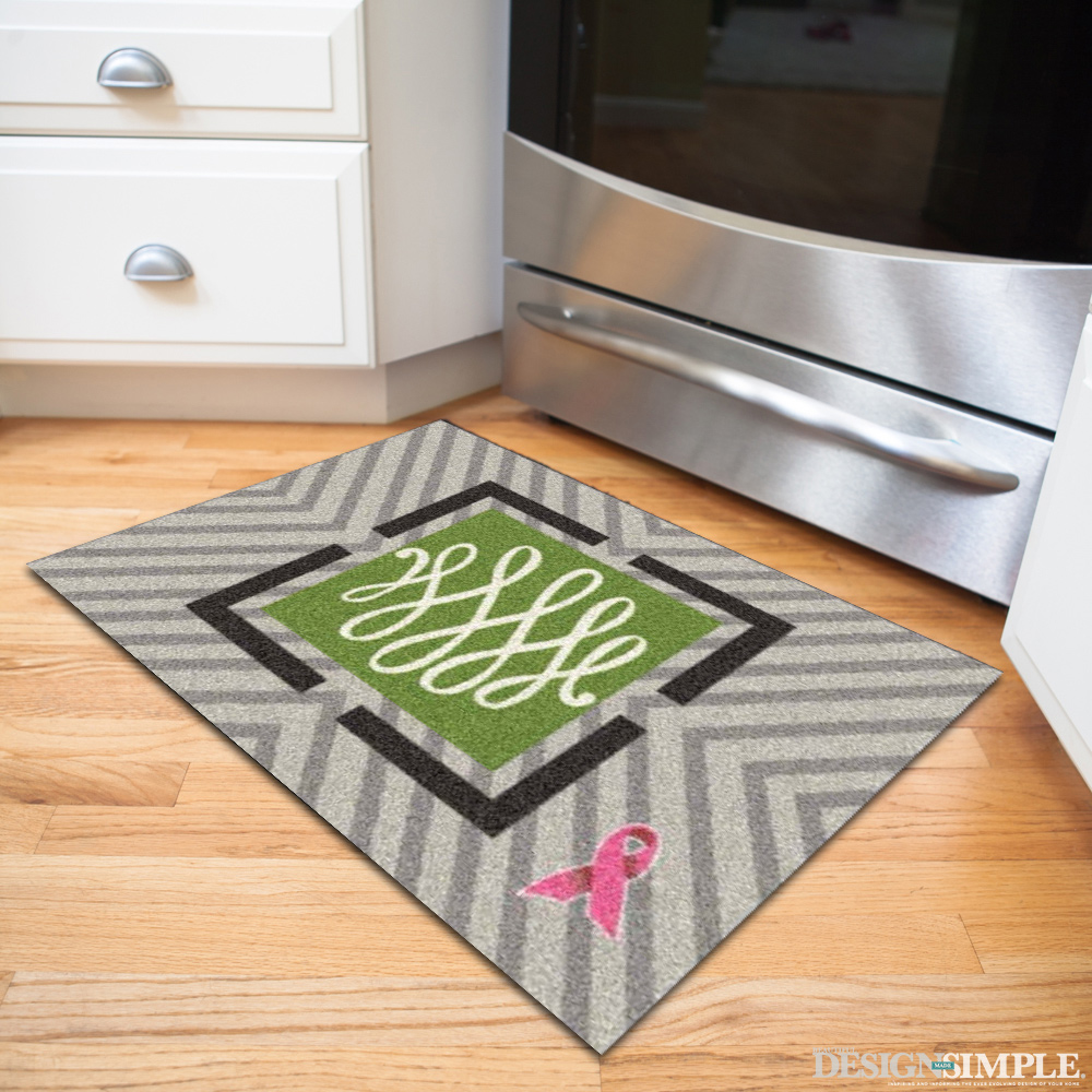 Lisa Mende Pink Ribbon Welcome Mat